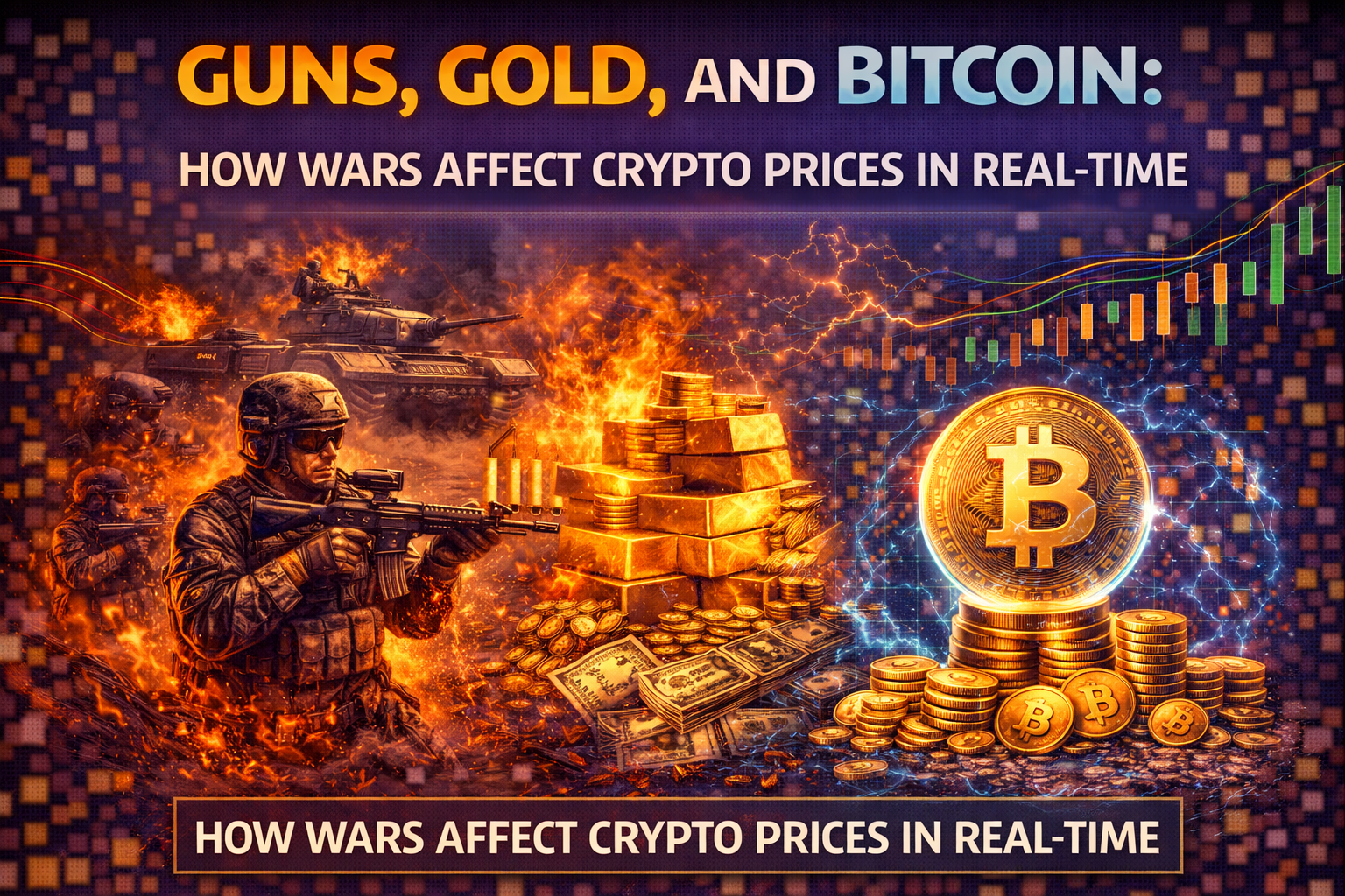 Guns, Gold, and Bitcoin: How Wars Affect Crypto Prices in Real-Time
